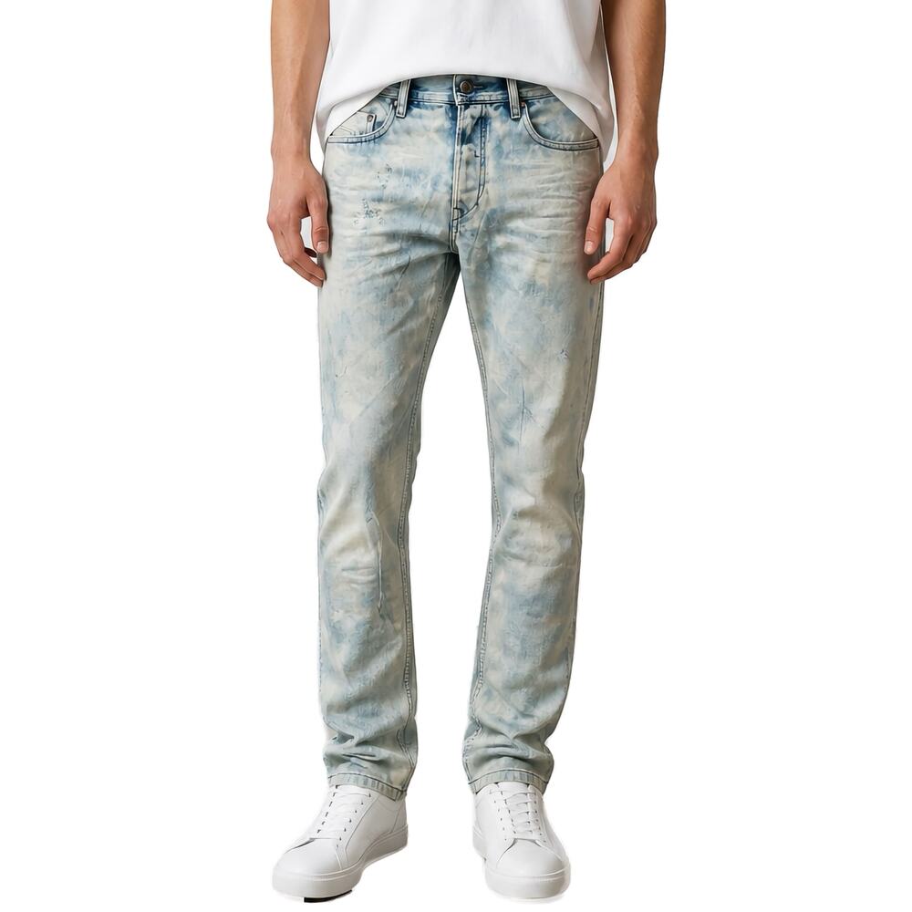 Diesel Jeans Mens‎ W32 Straight Leg Blue Acid Wash Made in Italy Y2K Sample